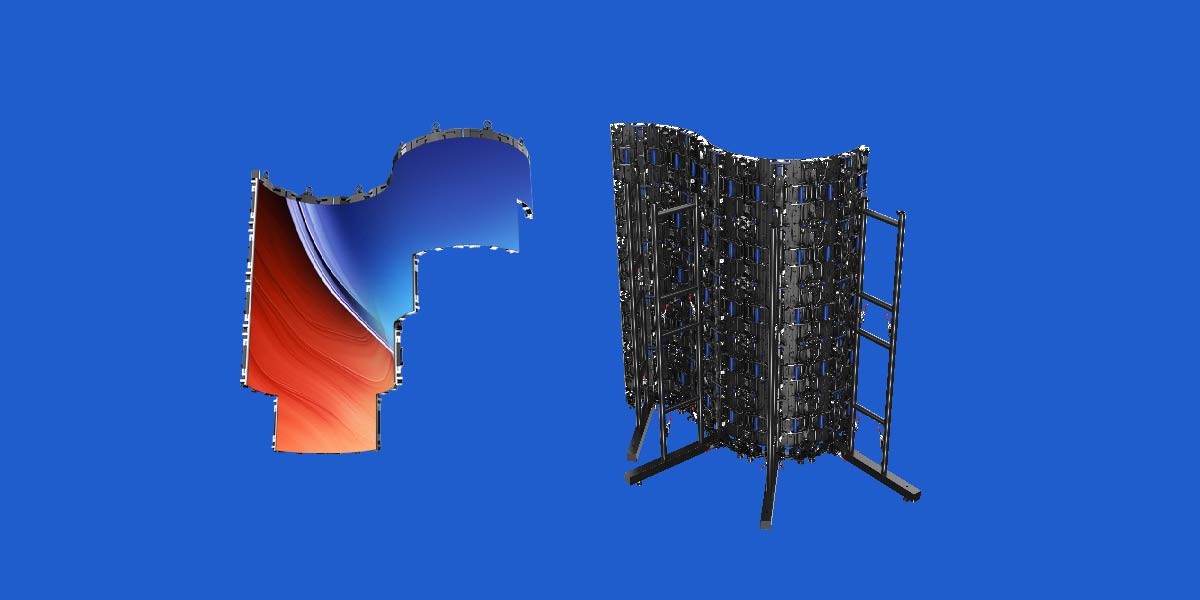 fflexible rental LED display stacking and hanging system fflexible rental LED display stacking and hanging system